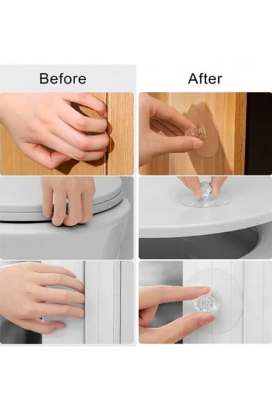 24 Adet Çok Amaçlı Yapışkan Kristal Tutacak Kulp - 3