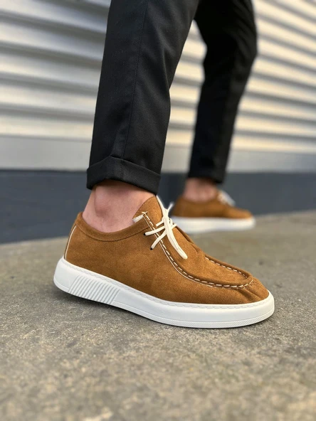 Taba Süet Tornado Bağcıklı Süet Erkek Günlük Spor Klasik Ayakkabı