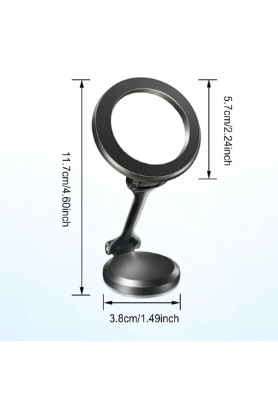 Katlanır Tüm Telefonlarla Uyumlu Güçlü Manyetik Araç Telefonu Tutacağı Telefon  Standı - 8