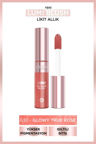 L'Oreal Paris Lumi Blush Likit Allık - 630 Glowy True Rose