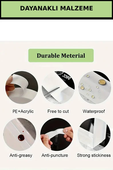 Su Sızdırmaz Lavabo Kenar Bandı (3.2m) Beyaz - 3