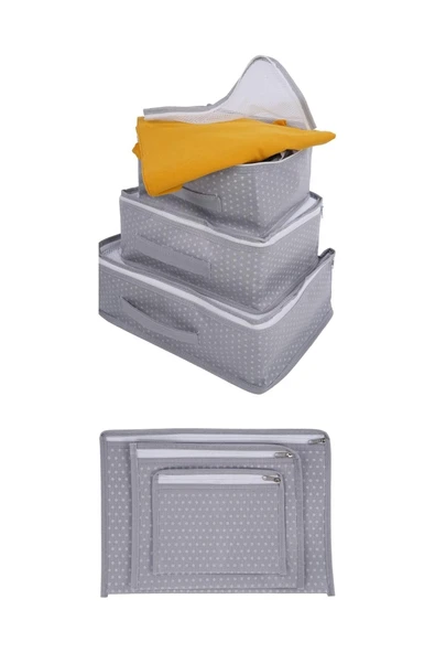 6 Adet Fileli Valiz Düzenleyici Set - 6