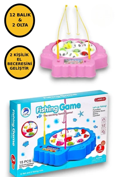 Pilli Balık Tutma Oyunu Pembe - 6