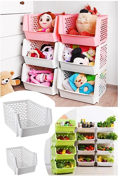 6 Adet Çok Amaçlı Dolap Içi, Evye Altı Ve Buzdolabı Içi Katlı Düzenleyici Beyaz - 2