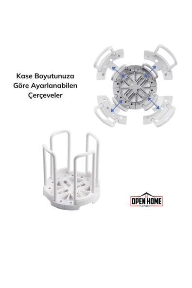 Tabak Bardak Kase Standı Bulaşık Kurutma Tutucu Mutfak Düzenleyici Organizatör - 2