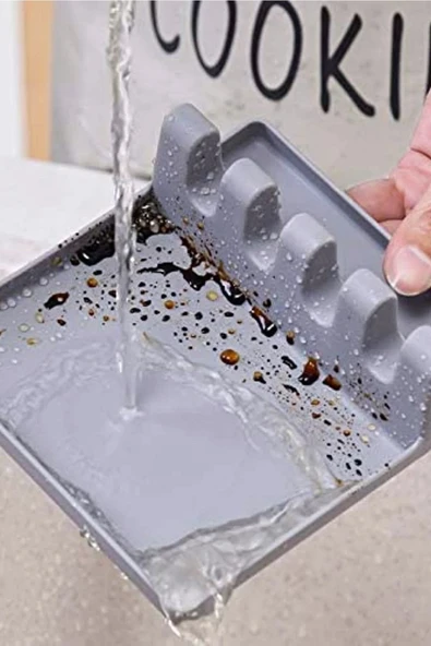 Pratik Çoklu Kepçe Kaşık Ve Kapak Tutma Aparatı Kaşıklık Kapak Tutucu - 5