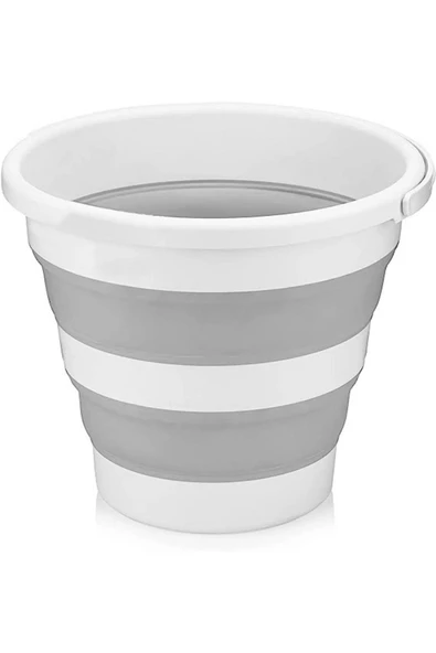 13 Lt Silikon Su Kovası Pratik Katlanır - Banyo Temizlik Kovası Çok Amaçlı Kulplu Kova - 3