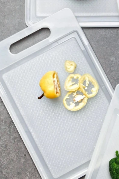 4'lü Set Antibakteriyel Kaydırmaz Kesim Panosu - Lüx Kesme Doğrama Tahtası 4 Boy - 2