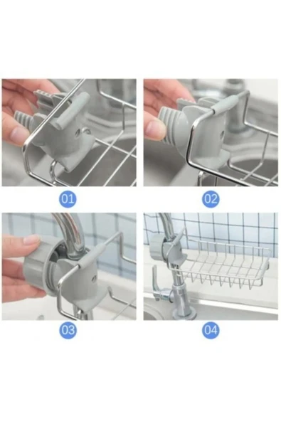 Mutfak ve Banyo Organizer Demir Raf Tek Kat - 3