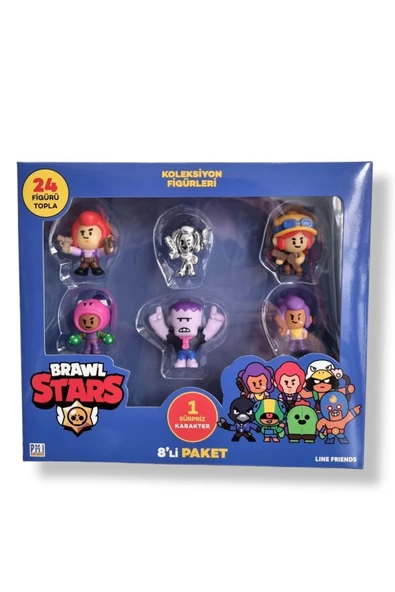 8 li Brawls Star  Figür Seti  - Model 3 - (Amber + Crow) ürün görseli 1