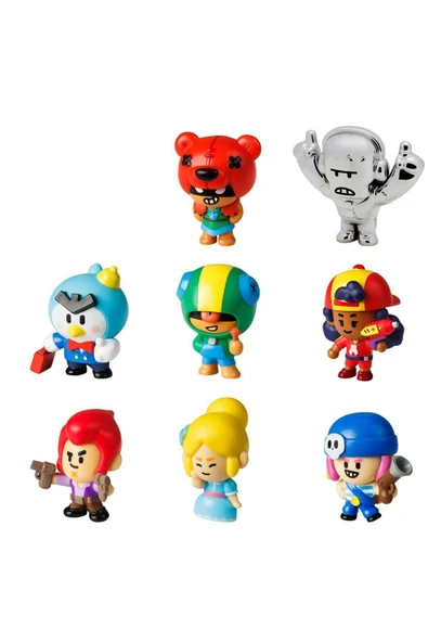 Brawl Star 8 Li Figür Seti - Model 2 - (LEON MEG) - 5