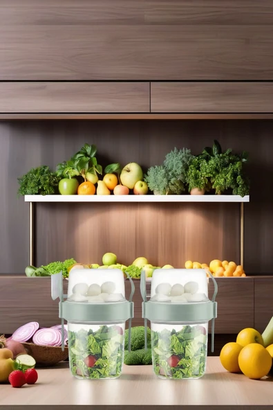 4 Adet Diyet & Kahvaltı Için Çatal & Kaşıklı Kapaklı Yoğurt Müsli Salata Meyve Saklama Kabı - 800 ml - 5