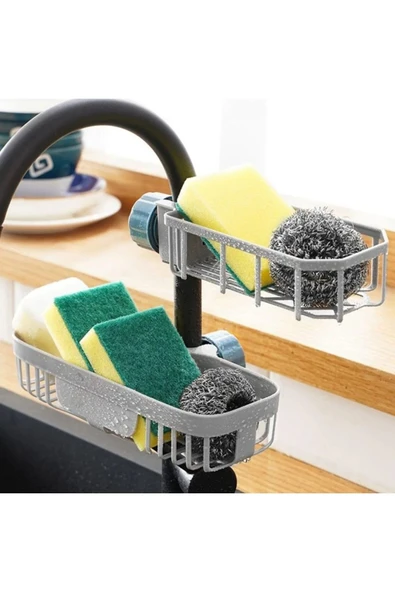 Bulaşık Süngeri Fırçası Mutfak Batarya Yanı Organizer Düzenleyici Aparatı - 1 ADET - 5