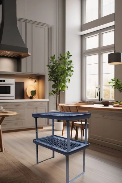 2'li Raf Yükseltici- Dolap Içi Düzenleyici Antrasit - 4