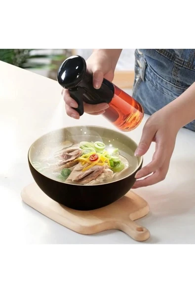 Pratik Püskürtmeli Sprey Cam Şişe Zeytinyağı Sirke Yağ Püskürtücü Yağdanlık Airfryer Yağdanlığı - 6