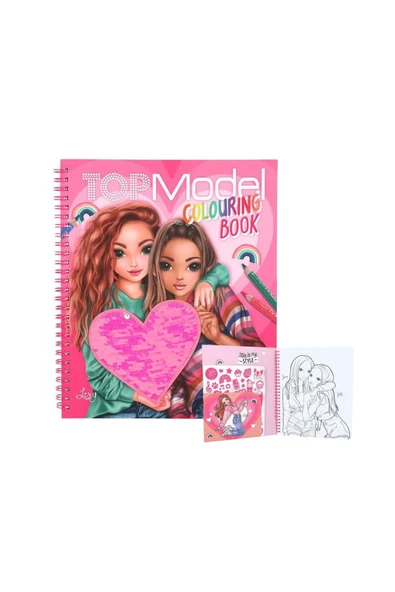 Topmodel Kalpli pullu kapak boyama kitabı
