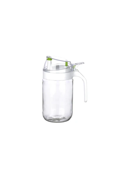 Plastik Damlatmaz Kapaklı Oilcon Yağlık 660ml Beyaz Kc-345