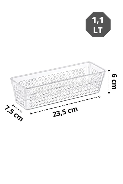 1,1 Lt Handy Dar Buzdolabı & Dolap Içi Düzenleyici Organizer 3 Adet 23,5x7,5x6 Cm - 2