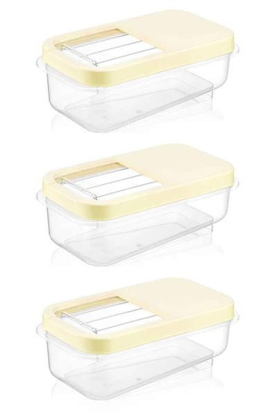 3 Adet Kolay Kayar Kapaklı 5 Lt Multibox Erzak Saklama Kutusu - 3