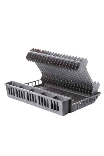 Tezgah Üstü Katlanır Bulaşıklık - Tabaklık - Kurutmalık Bulaşık Düzenleyicisi ANTRASİT - 3