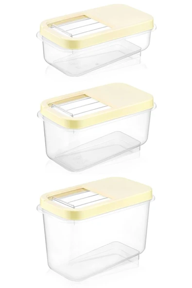 9'lu Set Etiketli Kırılmaz Multibox Erzak Saklama Kabı X3 5 Lt/7,5 Lt/10 Lt - 2