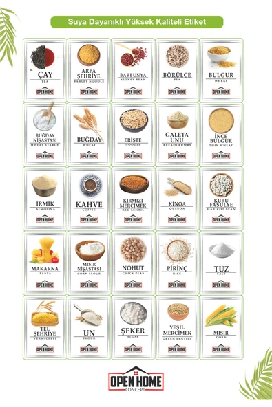 6'lı Set Etiketli, Kırılmaz Kare Erzak Saklama Kabı Antrasit X2 1,75 Lt/1,2 Lt/0,5 Lt - 4