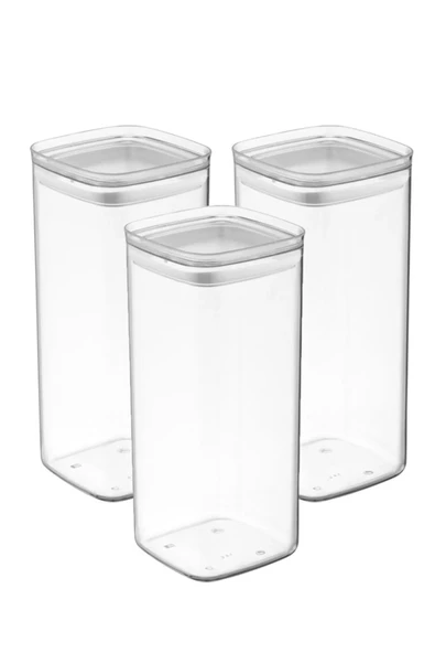 Sızdırmaz Kapaklı Saklama Kabı Şeffaf 2100 Ml 3'lü - Resim 4