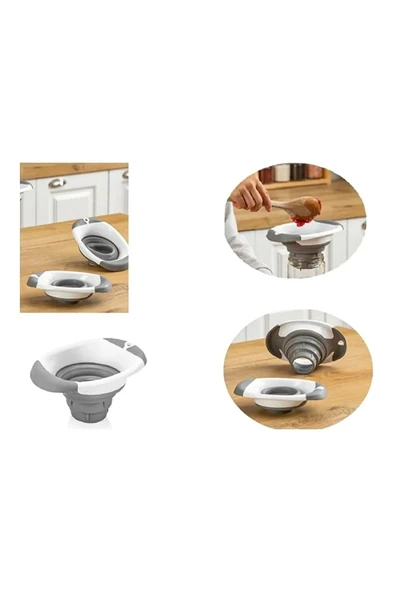 Katlanabilir Konserve Kavanoz Hunisi - Akordiyon Huni - 3