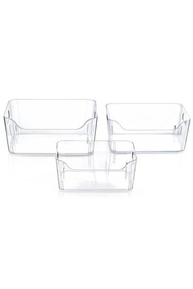 7 Lt Clear Buzdolabı & Dolap Içi Düzenleyici Organizer 30,5x21,5x12,5 Cm - 3