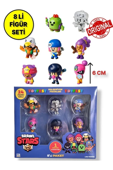 Brawl Star 8 Li Figür Seti - Model 1 - (SANDY SPİKE)