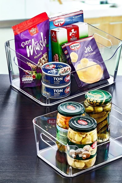 7 Lt Clear Buzdolabı & Dolap Içi Düzenleyici Organizer 30,5x21,5x12,5 Cm - 2