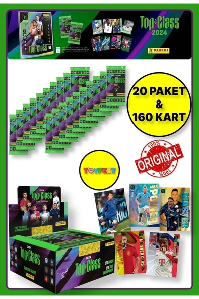 Panini Fifa Top Class 2024 Koleksiyonluk Futbolcu Kartları + 20 Paket (160 Adet Kart)