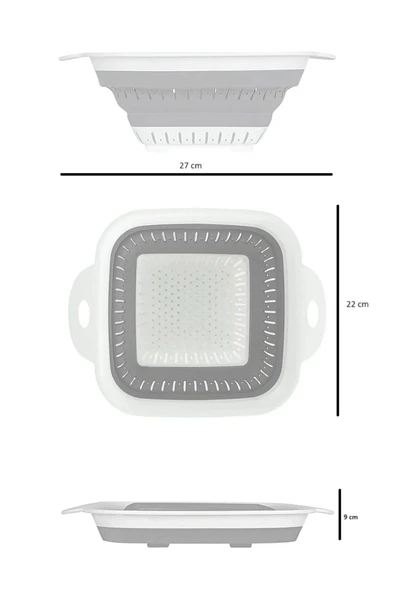 Katlanabilir Kare Akordiyon Süzgeç - 2