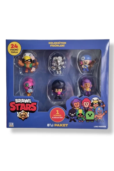 Brawls Star 8 li Figür Seti - Model 1 - (Sandy + Spike) - 2