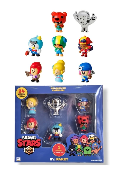 Brawl Star 8 Li Figür Seti - Model 2 - (LEON MEG) - 2