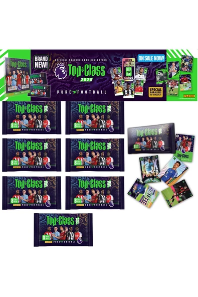 Premier League Top Class Trading Cards 2025 15 Paket (120 Kart) - 5