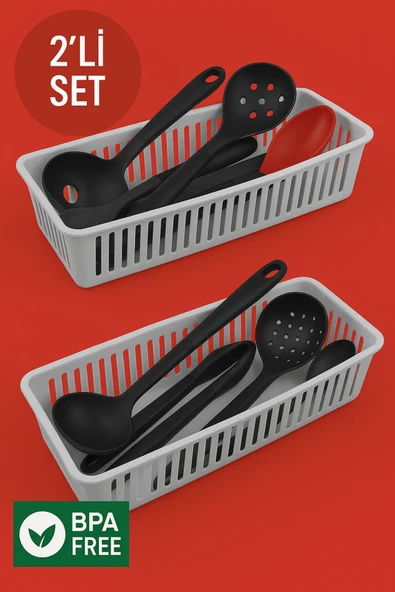 2'li Çekmece İçi Kaşıklık Sepet Organizer - 3