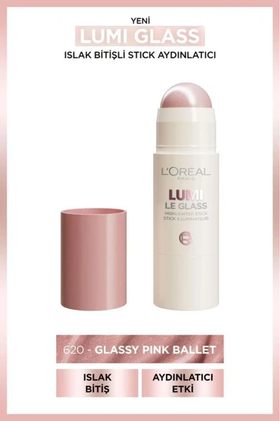 L'Oreal Paris Lumi Glass Islak Bitişli Stick Aydınlatıcı - 620 Glassy Pink Ballet