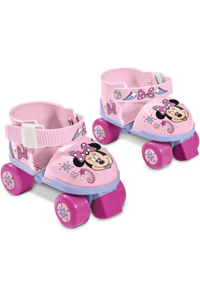 Minnie Çantalı Dizlik ve Dirseklikli 4 Teker Paten Seti -Pembe- (22 - 29 Numara için Ayarlanabilir) - 6