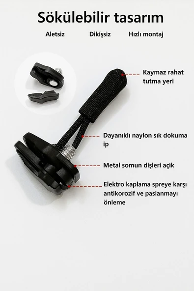 5 Adet Fermuar Tamir Aparatı - Aletsiz Hızlı Onarım, Çanta & Giyim & Ayakkabı İçin - 3