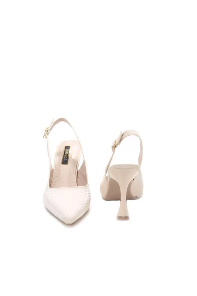 Pisagor Ps-32650 8,5 Cm Topuklu Kadın Arkası Açık Stiletto Ayakkabı - 4