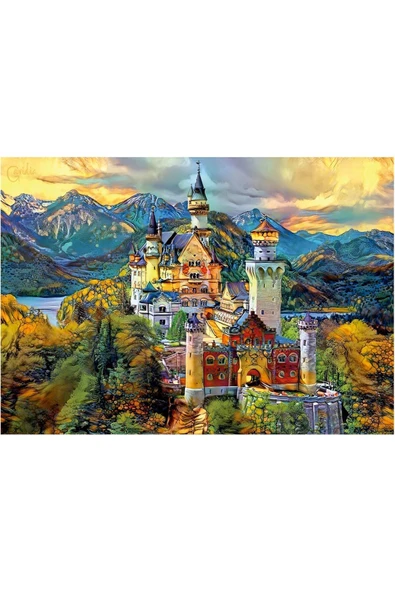 Educa 1000 Parça Neuschwanstein Şatosu Puzzle - Neuschwanstein Castle - 19933 - 2