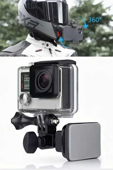 Motosiklet Kaskı Çene Altı Telefon Tutucu Aparat