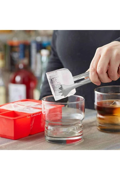 Büyük Buz Küpü Kalıbı, Kokteyl, Meşrubat Silikon Eski Moda Buz Kalıbı - 4