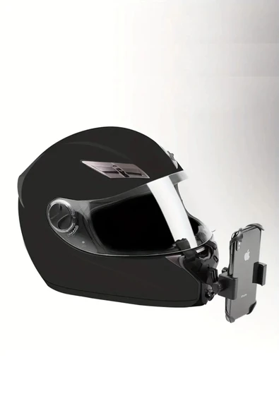 Motosiklet Kaskı Çene Altı Telefon Tutucu Aparat - 4