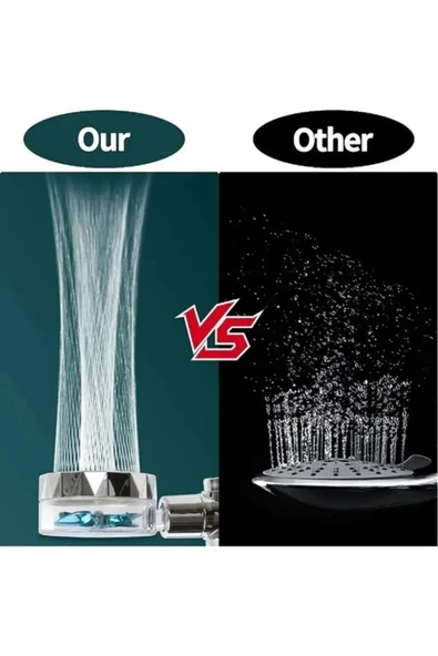 Su Tasarruflu 360 Derece Dönebilen Turbo Pervaneli Tazyikli Duş Başlığı - 4
