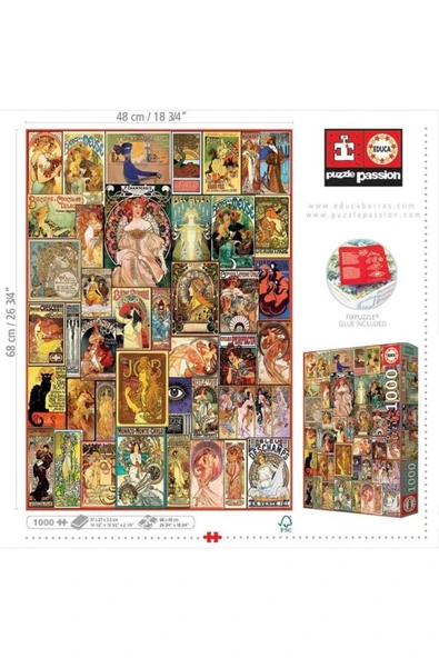 1000 Collage Art Nouveau Fsc(R - 2