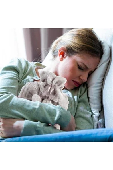 Buffer® 2 Litre Ponponlu Peluş Sıcak Su Torbası 1.sınıf Kauçuk Malzeme - 2