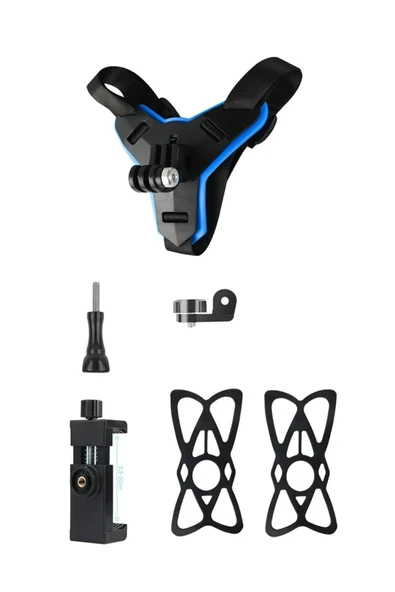 Motosiklet Kaskı Çene Altı Telefon Tutucu Aparat - 6