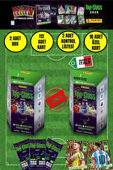 Panini TOP CLASS 2025 Blaster kutusu 2 Box 112 Kart